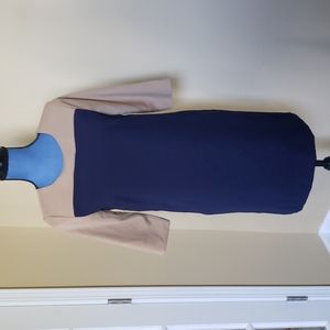NWT GAP Navy & Camel Midi Dress